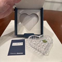 Waterford Marquis Collection Heart Shaped Trinket Dish Clear Lead Crystal Signed