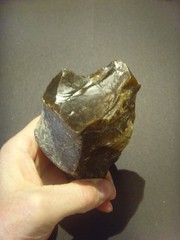 Lower Paleolithic – Chunky Acheulean notched chopper. c.450,000 BP.