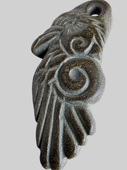 300 BC Ancient Carved Engraved Gemstone Pendant Medallion Amulet Mythical bird