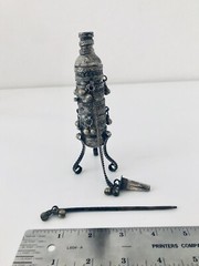 Rare Antique Moroccan Bedouin Kohl Intricate Handmade Metal Eye Liner Makeup Set