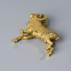Ancient Bactrian Gold walking Ram Figurine
