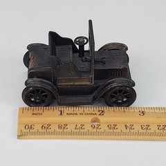 Vintage Die Cast Metal 1917 Antique Car Pencil Sharpener Bronze Tone Miniature