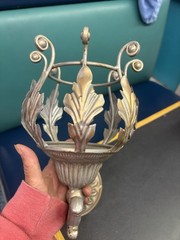 Neoclassical Vintage WALL SCONCE Pair Candle Light Plant Holders Garden