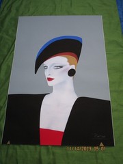 Lithograph Razzia 1980s Large Unframed Poster for Harrod’s Department Store
