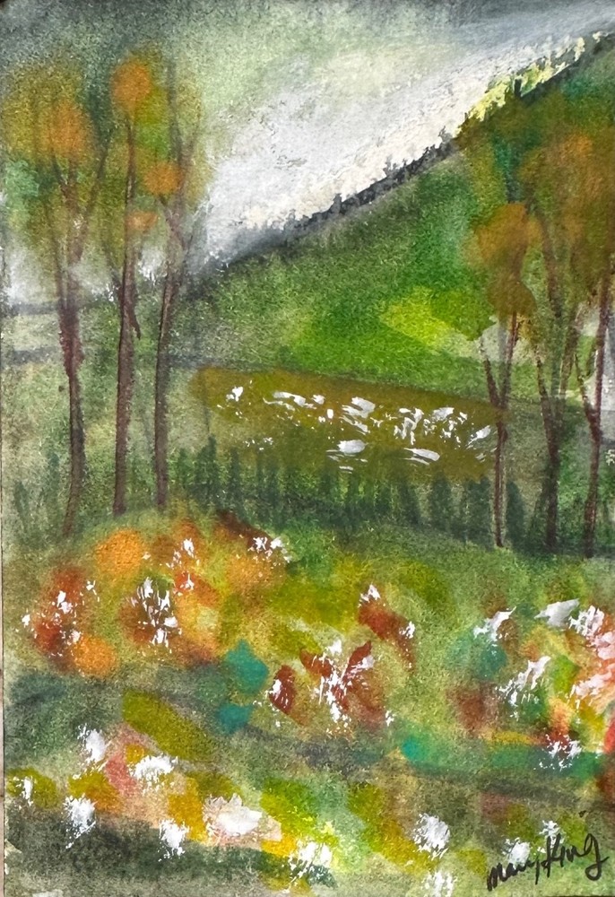 ACEO Original Watercolor Painting by Mary King – Wildflowers