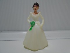 VINTAGE PLASTIC BRIDE 2.75″ FIGURE CAKE TOPPER UNBRANDED (VIN109)