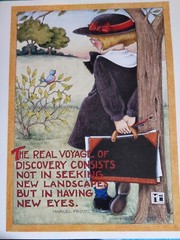 Mary Engelbreit Print “The Real Voyage of Discovery….” poster 11 x 14 Unframed