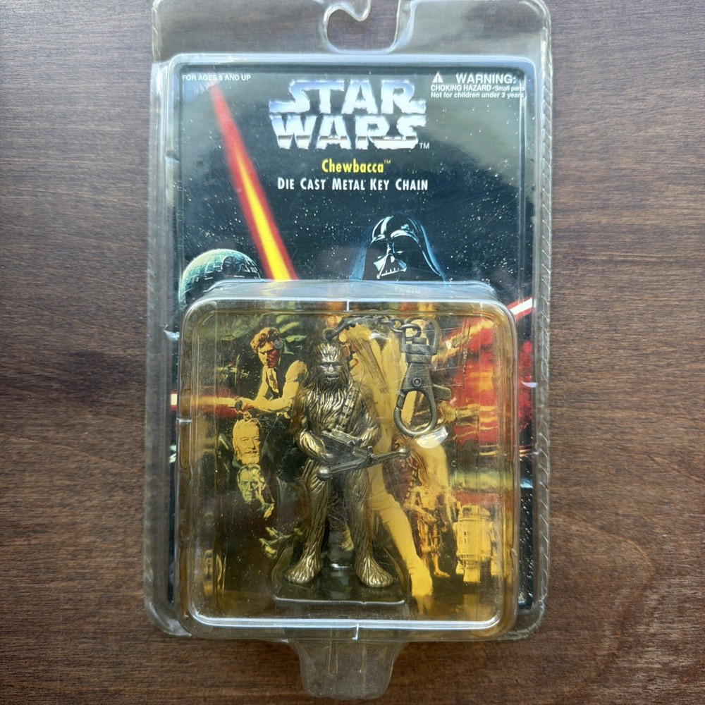 Star Wars Chewbacca Die Cast Metal Keychain Placo 1997 No. 3218 Unopened Package