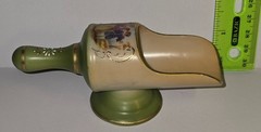 vintage Hand Painted China Footed SGK Porcelain Tea Spice Scoop Victorian