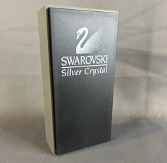 Swarovski Silver Crystal Retail Store Display Stand Black Logo Showcase