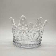 Unbranded Glass Crown Dish Trinket Holder