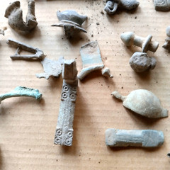 Lot of 10 Roman Bronze Fibulae Metal detecting finds