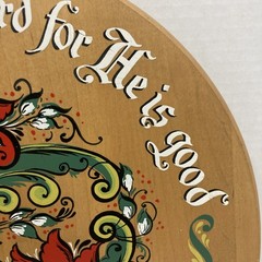 Vtg 1962 Berggren Handpainted Norway Swedish Rosemaling Wall Hanging 12″ Signed