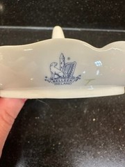 Lovely Belleek Irish Pottery Shamrock Ring Holder Ireland