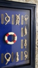 Maritime 3D Knot Shadow Box Nautical Framed Picture Wall Art Decor Ships Wheel