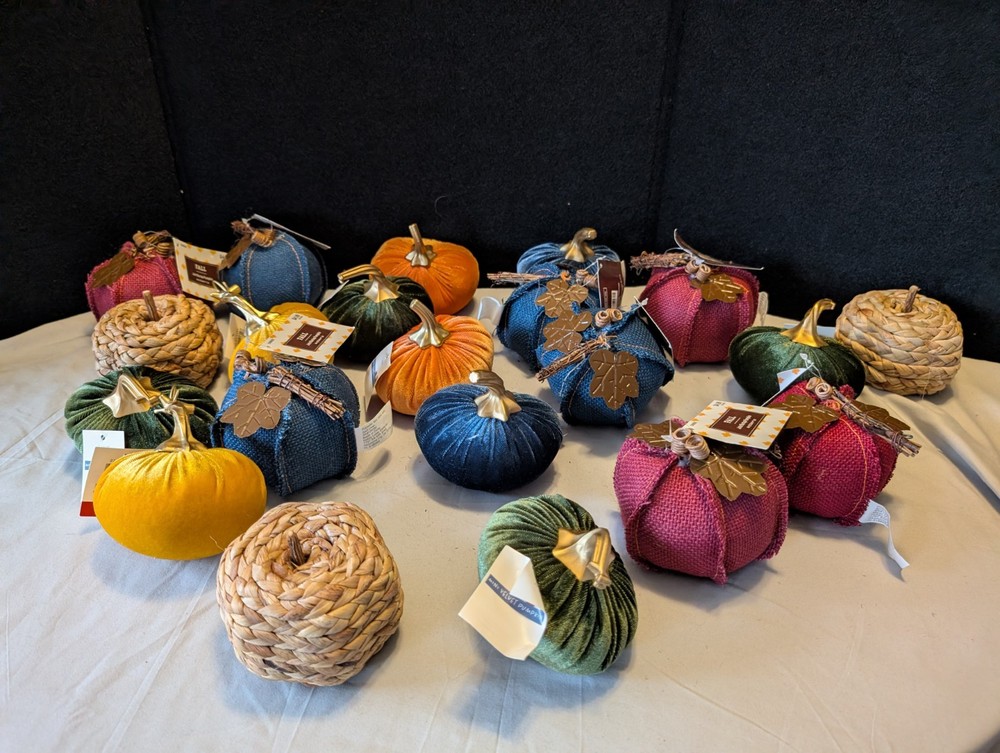 Fall Halloween Pumpkin Bulk Crafting Decor Lot 2-3 In Multicolor 21 PC New