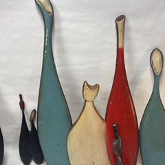 Vintage Sexton Like Cast Wine Bottles Full Set -MCM READ