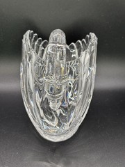 Gloria Vanderbilt 24% Lead Crystal Glass Swan Candy Dish Bowl Germany Signed