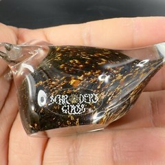 Hand Blown Art Glass Bird Figurine Paperweight Glass Artist Signed JC Vintage