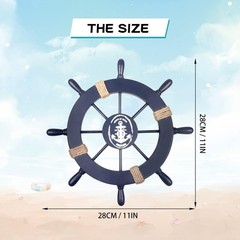 Handcrafted Nautical Ship Wheel & Anchor Decor – Perfect Beach-Themed Gift