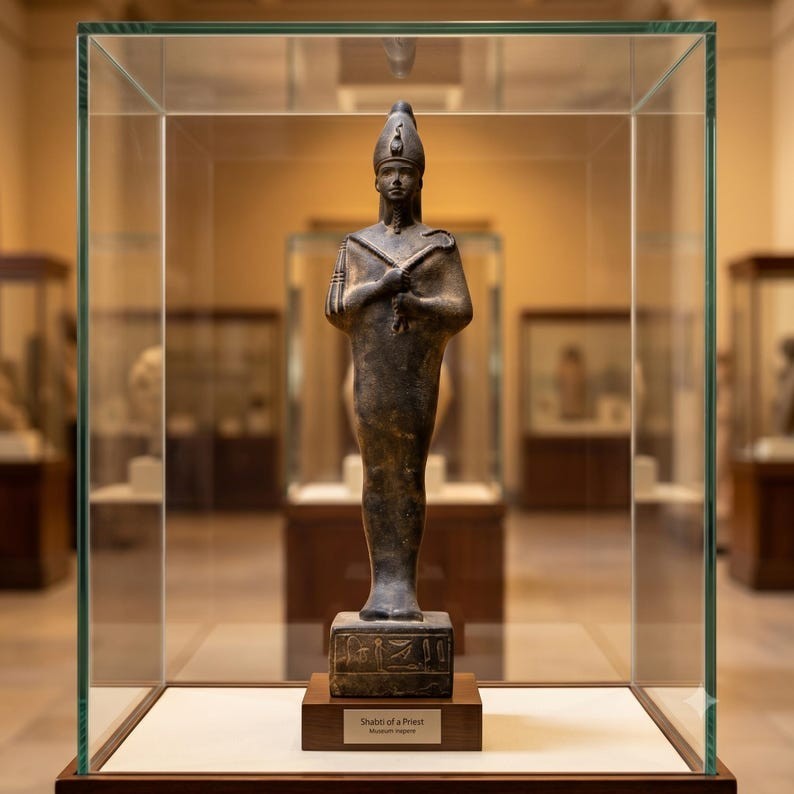 Handmade Copper Osiris Statue: Unique Pharaonic Stone Sculpture Ancient Egyptian