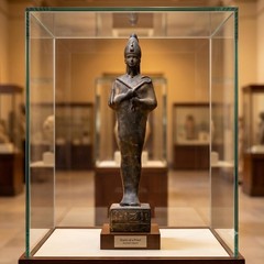 Handmade Copper Osiris Statue: Unique Pharaonic Stone Sculpture Ancient Egyptian