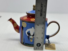 Charlotte Di Vita Bass Drummer Minature Teapot Enamel Numbered John Clementson