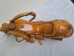Unique Handmade Entirely of Wood & Wooden Vines Motorcycle. Chopper Nicely Made