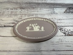 Wedgewood Jasperware Lilac Purple Cupid and Psyche Oval Tray 10″