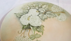 Yarrow Blossoms Porcelain Plate Platter 10.5″ Hand Painted Artist Sampler