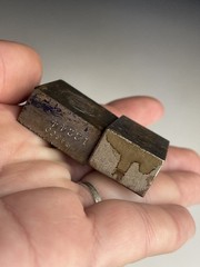 Pair of Antique / Vintage Cast Iron / Steel Metal Monogram Stamps Print Blocks