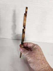 Huw Jones Welsh Love Spoon Hand Crafted Wood Wales 9″x 2.25″ Heart Bell Wedding
