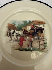 Vintage Basco Germany Horse and Carriage Cabinet Plate