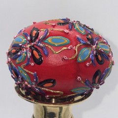 SIGNED Nannette Fenn “Eggs”traordinaire Designs Floral Faberge Inspired Egg USA