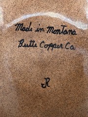 Enamel On Copper Plate 7 In Butte Copper Co Montana