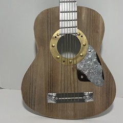 Tripar International Decorative Acoustic Guitar Wall Art, Brown – Wood & Metal