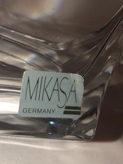Mikasa Art Deco Full Lead Crystal Votive Candle Holder Bowl Nice