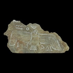 Authentic Ancient Egyptian Antiques Winged Deity Relief Stone Fragment BC