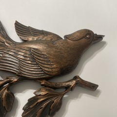 Vintage Dart Coppercraft Guild 1967 Birds & Dogwood Floral Wall Art Decor Set 2