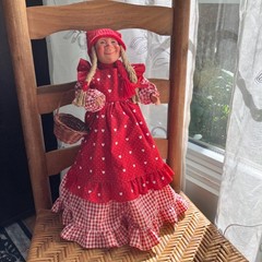Vintage Christmas Tregaardens Julehus Art Doll: Handpainted from Norway