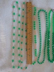 Lot Of 6 Vintage Green Beaded Necklace