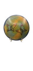 Kakadu Reut Shahar Signed Painted Wood Wall Art Mat Israel Fish 15″ Round