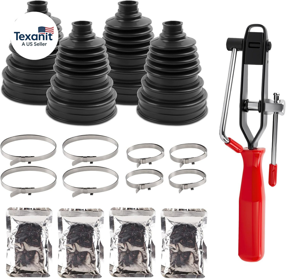 New Upgrade 4PCS Universal CV Axle Boot Repair Kit, Fits 26Mm-34Mm Shafts, 4.92″