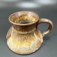 Hand Made Studio Art Pottery Bost On Stoker Coffee Mug Cup Stoneware Signed Mug