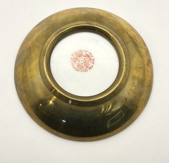 TFF Children Playing Brass Encased Japanese Porcelain Bowl