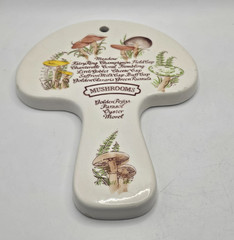 Vintage 1980’s Avon Ceramic Mushroom Spoon Rest Trivet Wall Decor Country Rustic