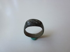 very rare ancient Viking engraved massive bronze ring with runes. IX – X AD.