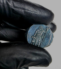 300 BC Ancient Greek Silver Ring Pluto of god who presides over the afterlife