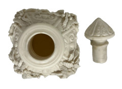 Parian Square Decanter – Four Vignettes, with Grapes