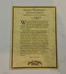 Horatio Pernickety’s Amorous Intent by David Winter with COA